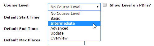 The Course Levels are found in your Course Templates