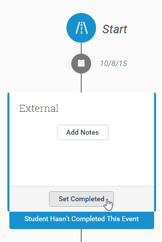 You can easily mark Objectives as completed or not completed