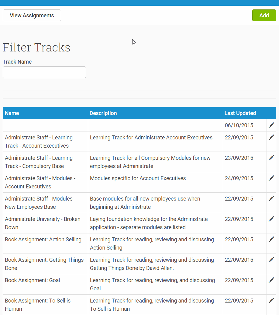 Filter your Tracks by their names
