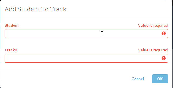 Assigning a single student to a Track