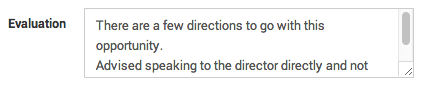 Text Area Attribute with vertical scrollbar