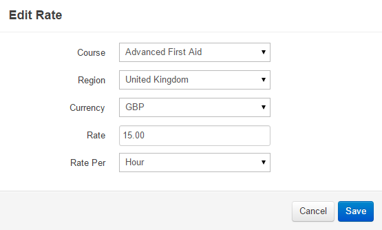 Edit the Instructor's Rate from their Contact record