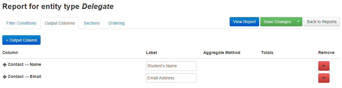 Your Output Columns should look something like this for this scenario