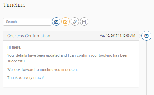 See your Ad-hoc Emails in the Opportunities Timeline