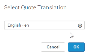 Select the Quotation language when you email/view/download/print them