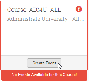 You'll be able to create Events when students sign up to a track with Course Objectives