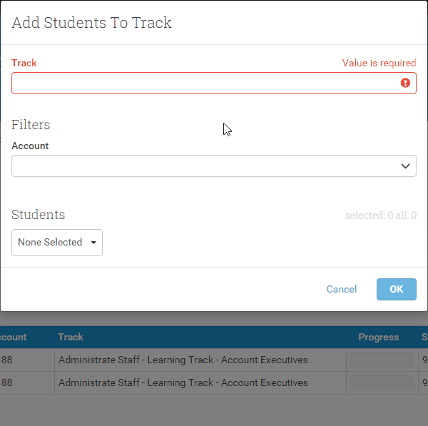 Assigning multiple students to a Track