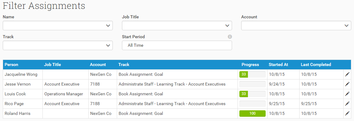 You assign students to Learning Tracks