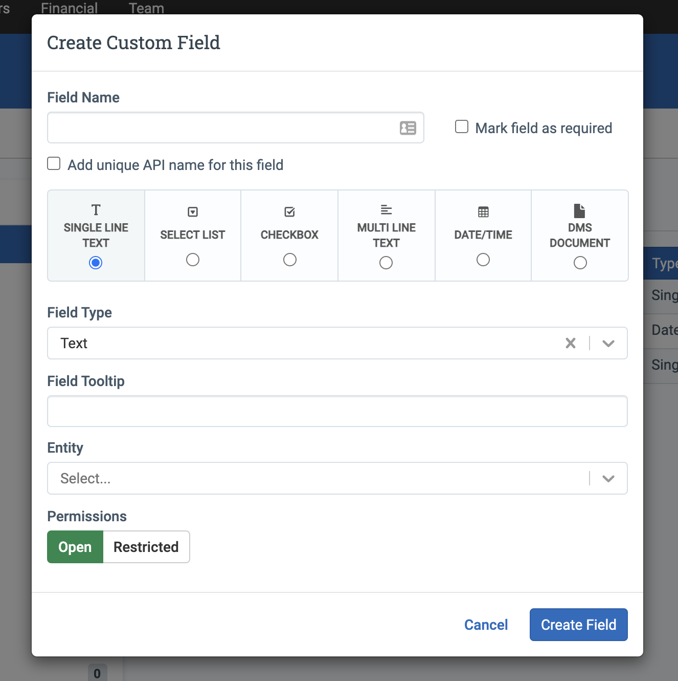 Create Custom Field