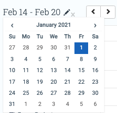 Selecting a date