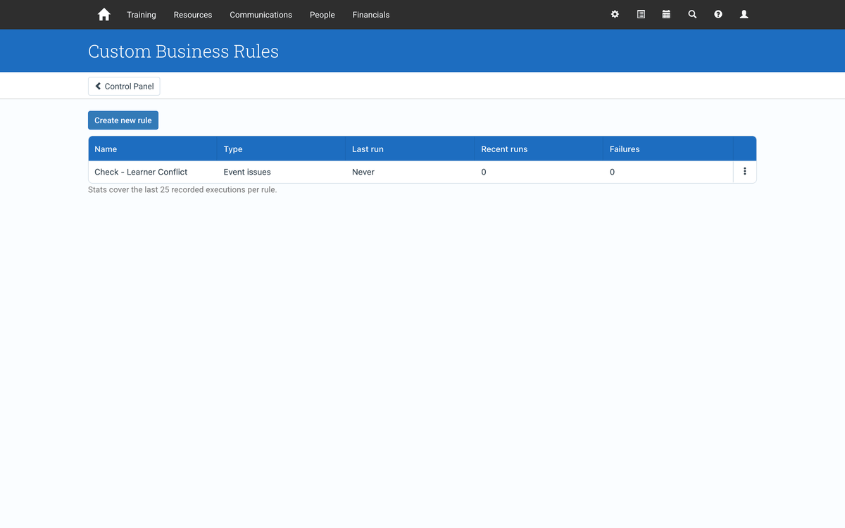 Creating a Custom Business Rule